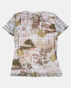 Pink Mesh Graphic Top | Estimated Size M - Zip Vintage