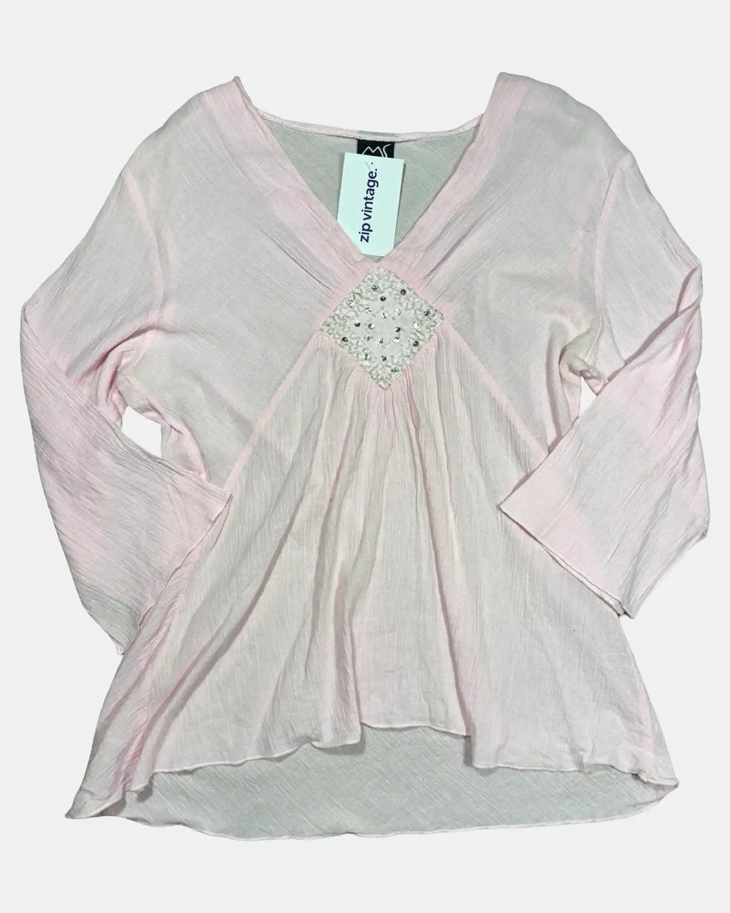 Light Pink Square Shaped Flowy Top