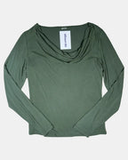 Green Long Sleeve Scoop Neck Top