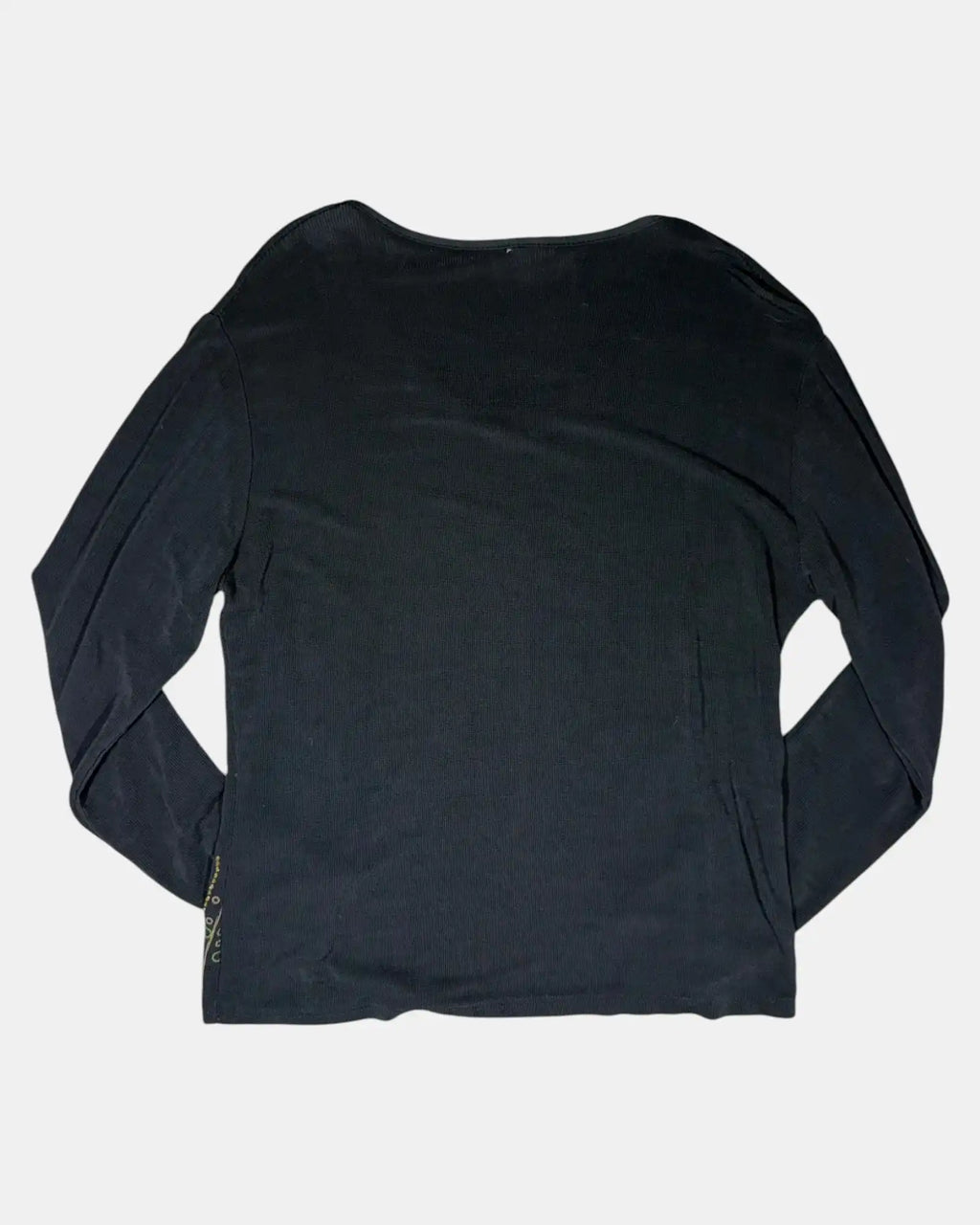 Black Beaded Flower Long Sleeve