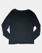 Black Beaded Flower Long Sleeve