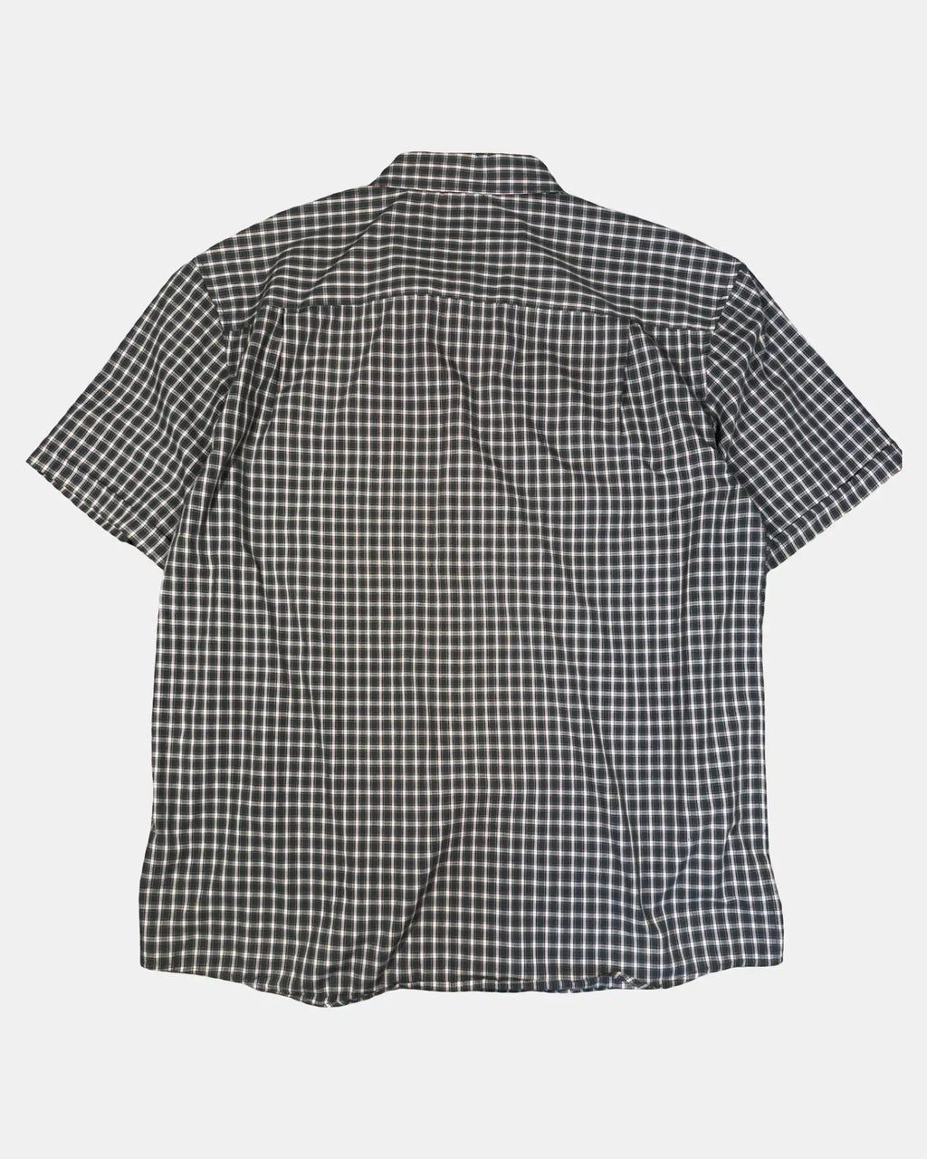 Red & Grey Button-Up