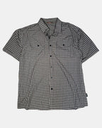 Red & Grey Button-Up