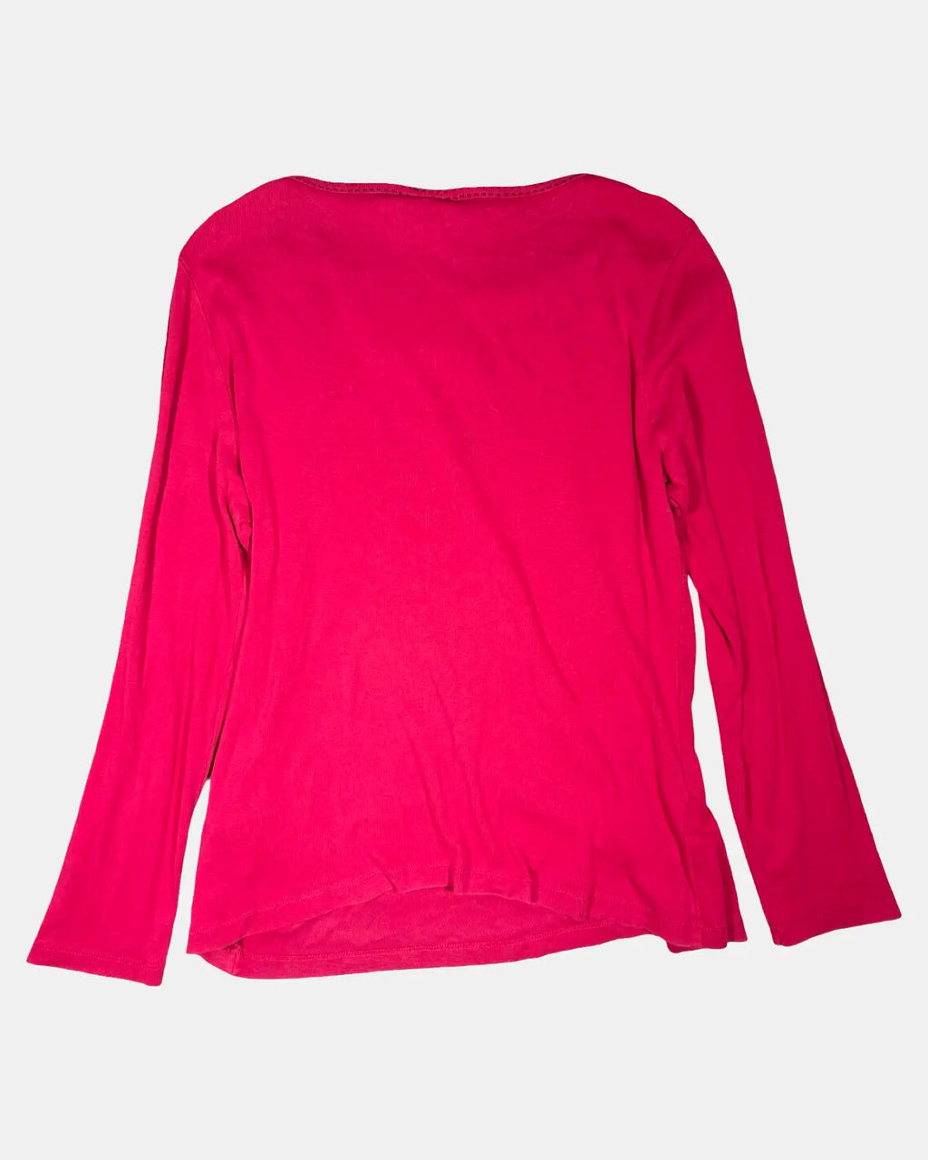 Red Long Sleeve Top with Black Trim