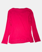 Red Long Sleeve Top with Black Trim