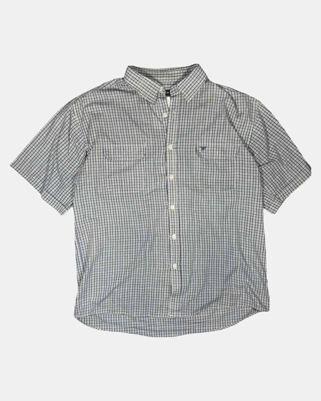 Blue & Yellow Button-Up Shirt