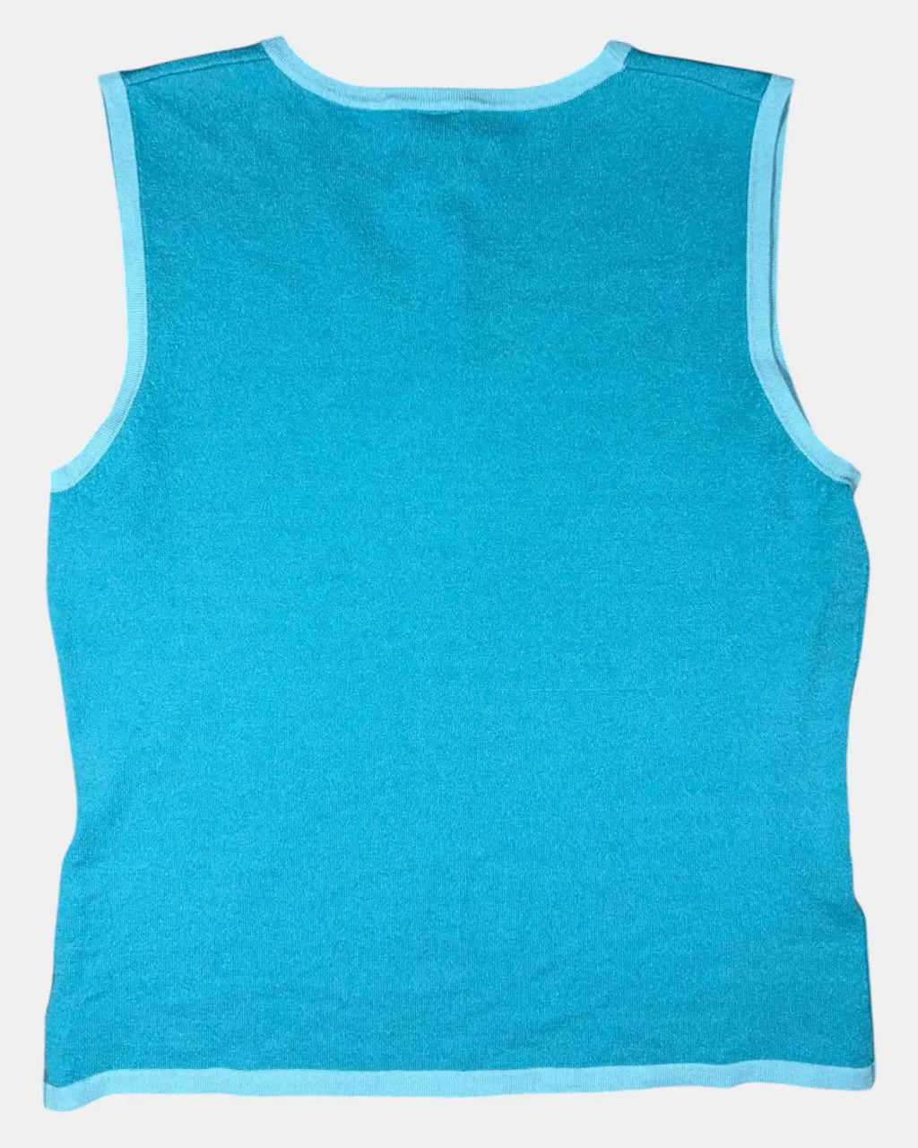 Blue Wrap Tank with Light Blue Trim