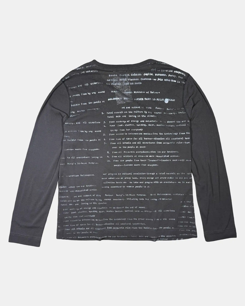 Brown Mesh Writing Top