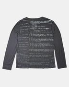 Brown Mesh Writing Top