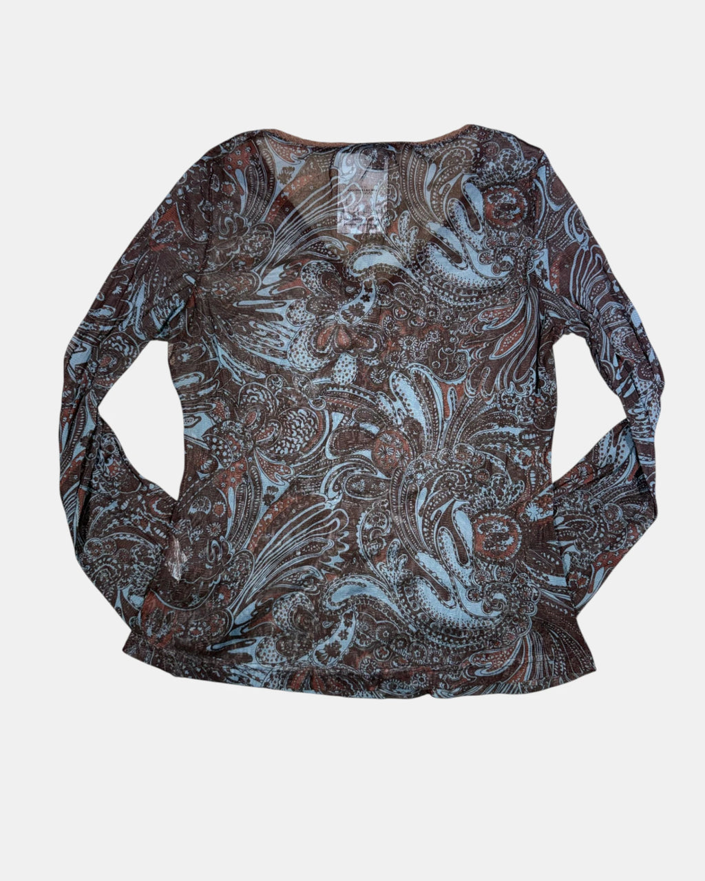 Blue & Brown Mesh Long Sleeve | Size M