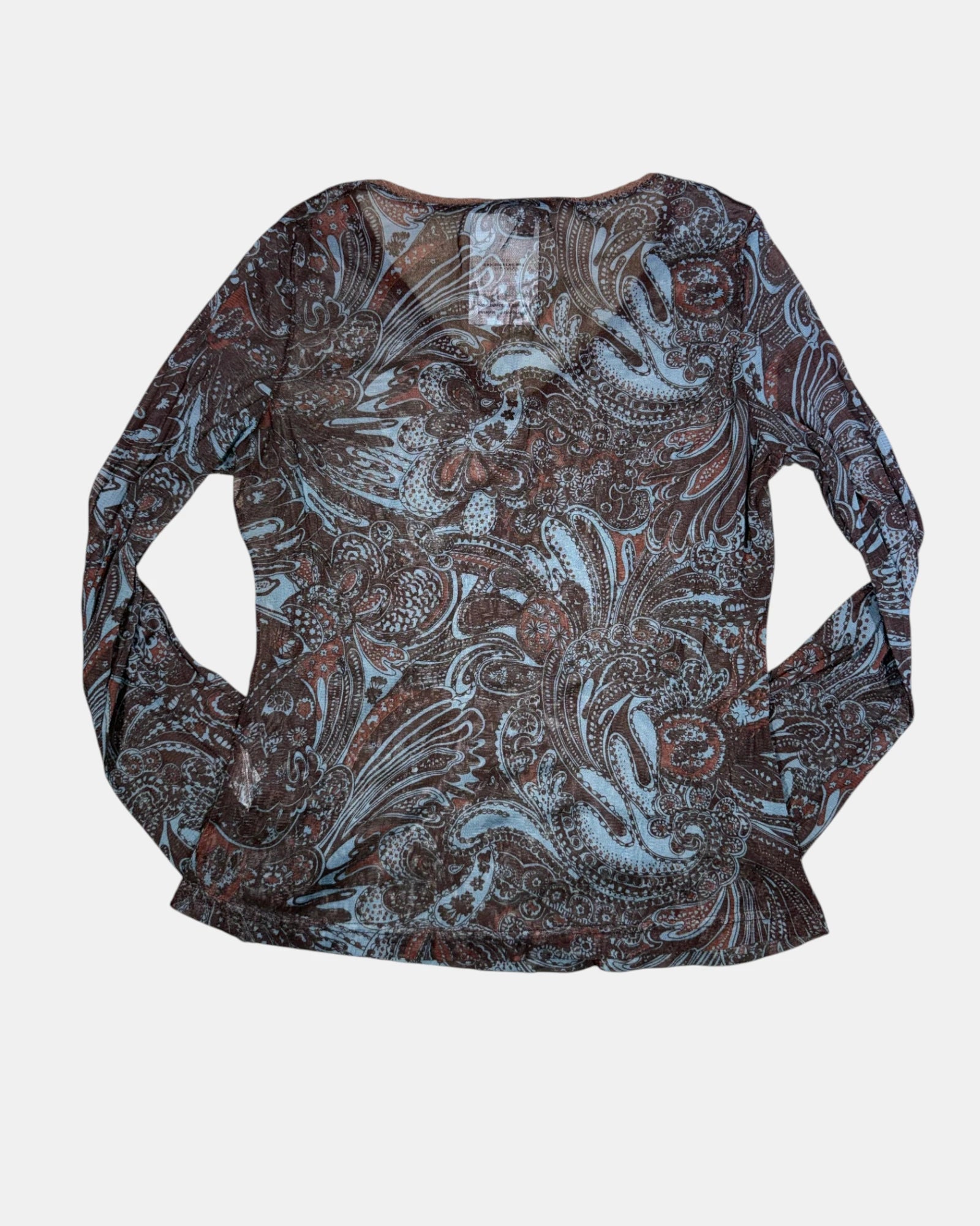 Blue & Brown Mesh Long Sleeve | Size M