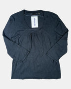 Black Long Sleeve Knit with Twist Neck