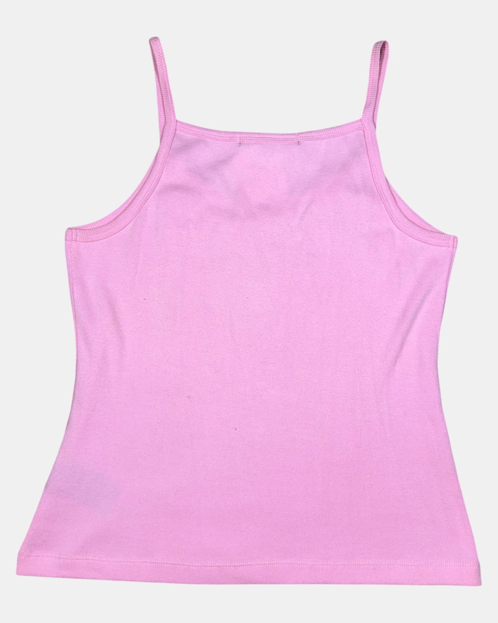 Y2K Pink Singlet Top with Beading | Estimated Size S
