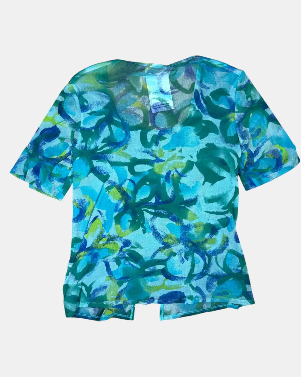 Blue & Green Swirl Mesh Shirt