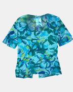 Blue & Green Swirl Mesh Shirt