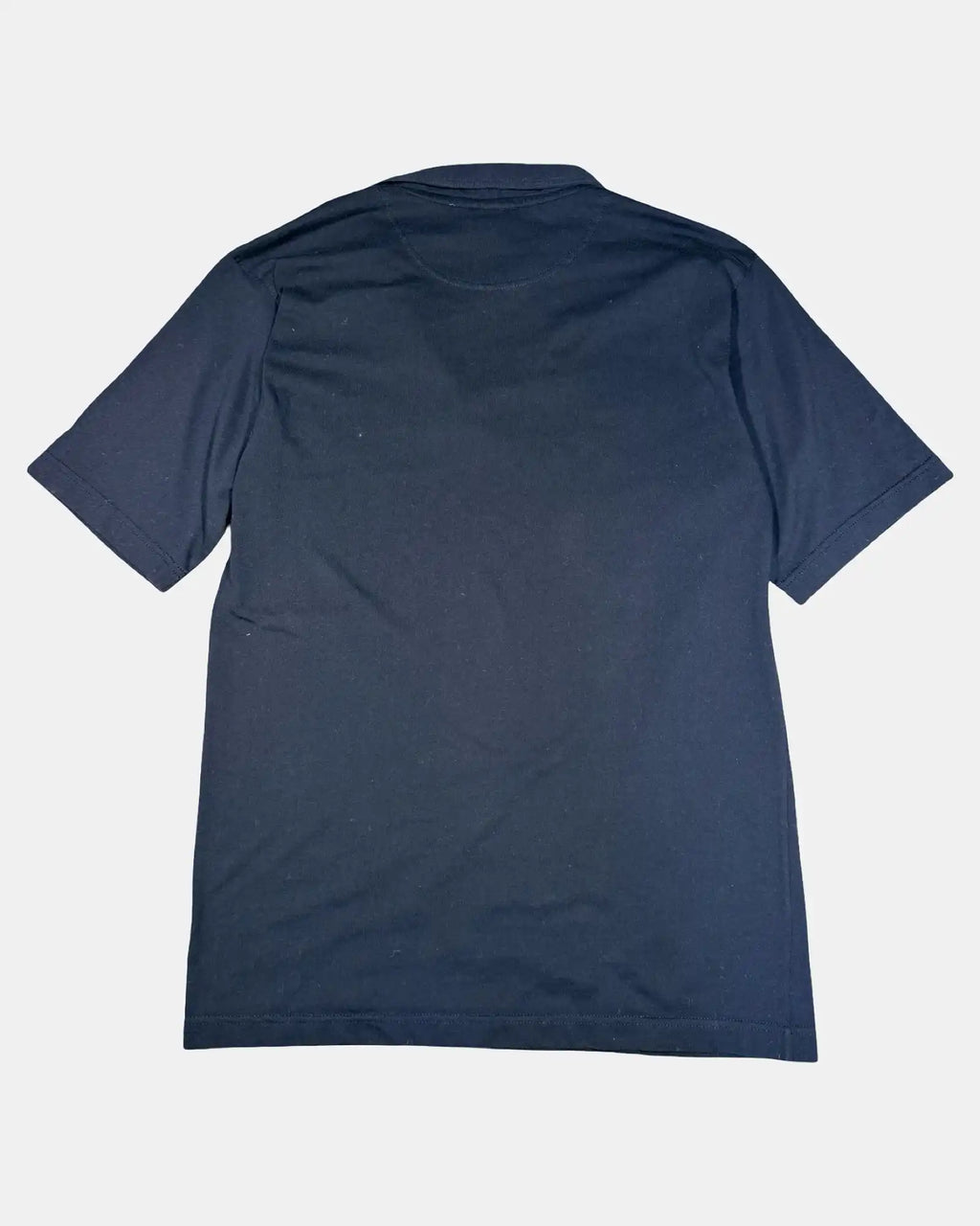 Blue Polo Shirt with Blue & Cream Stripe