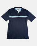Blue Polo Shirt with Blue & Cream Stripe