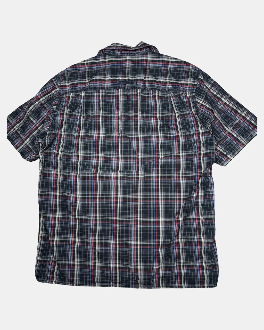 Black Red & Purple Checked Button-Up