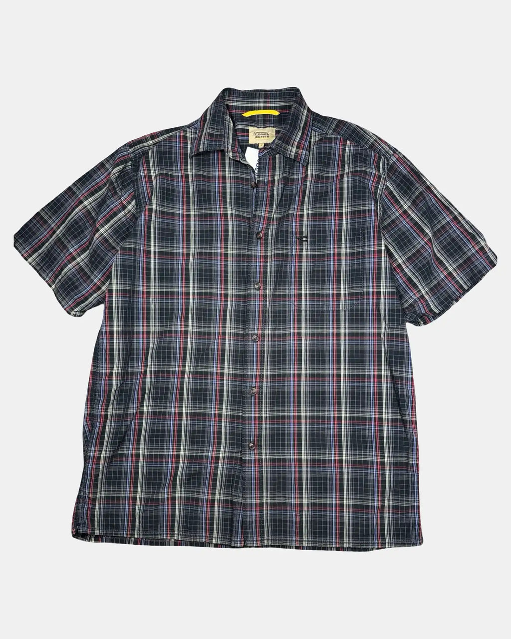 Black Red & Purple Checked Button-Up