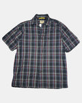 Black Red & Purple Checked Button-Up