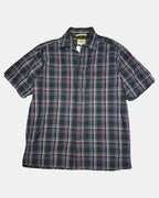 Black Red & Purple Checked Button-Up