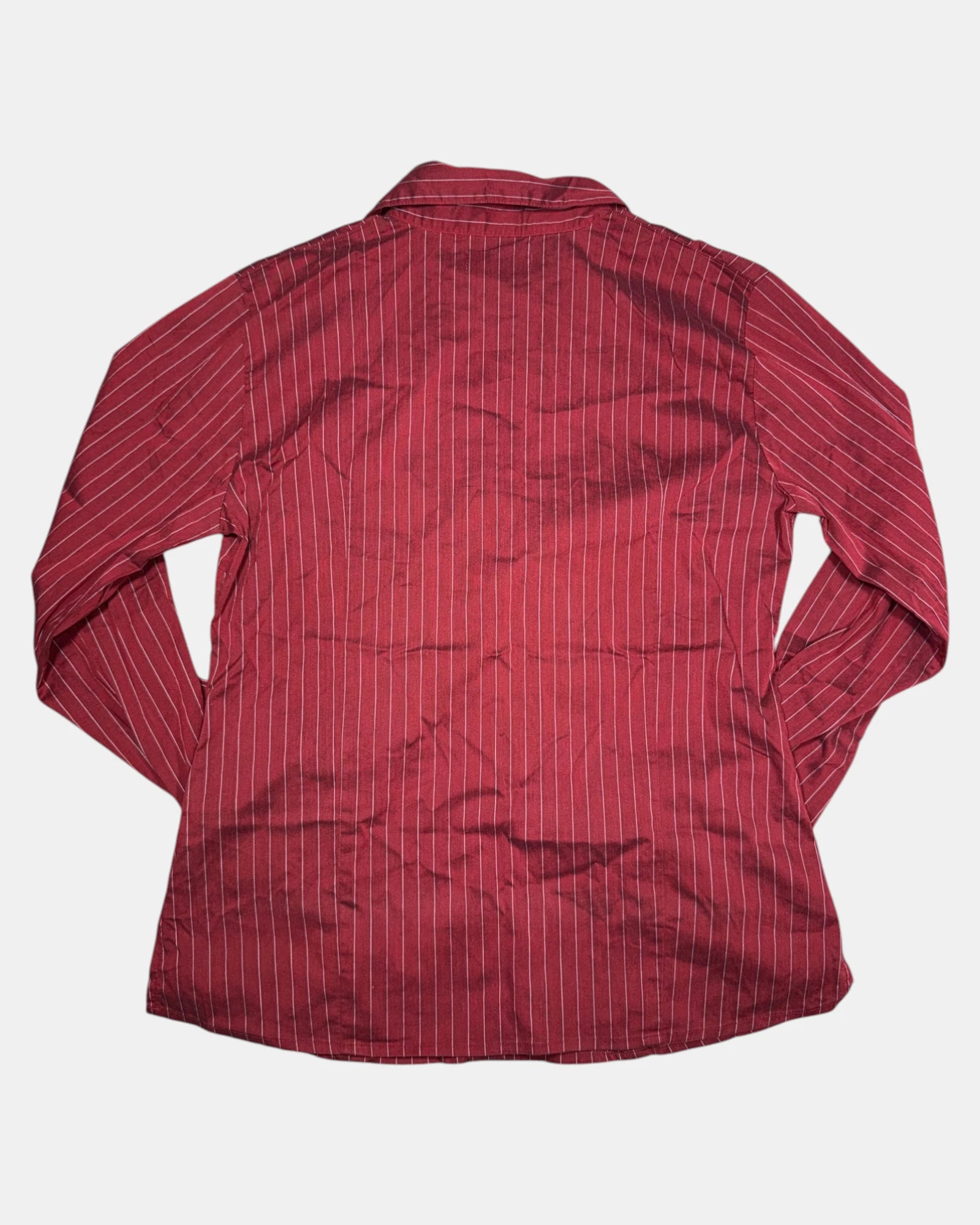 Red Striped Button Up Top | Size 10