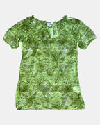 Green Mesh Scoop Neck Top | Size 12 - Zip Vintage