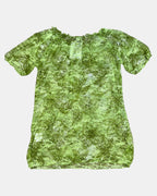 Green Mesh Scoop Neck Top | Size 12 - Zip Vintage
