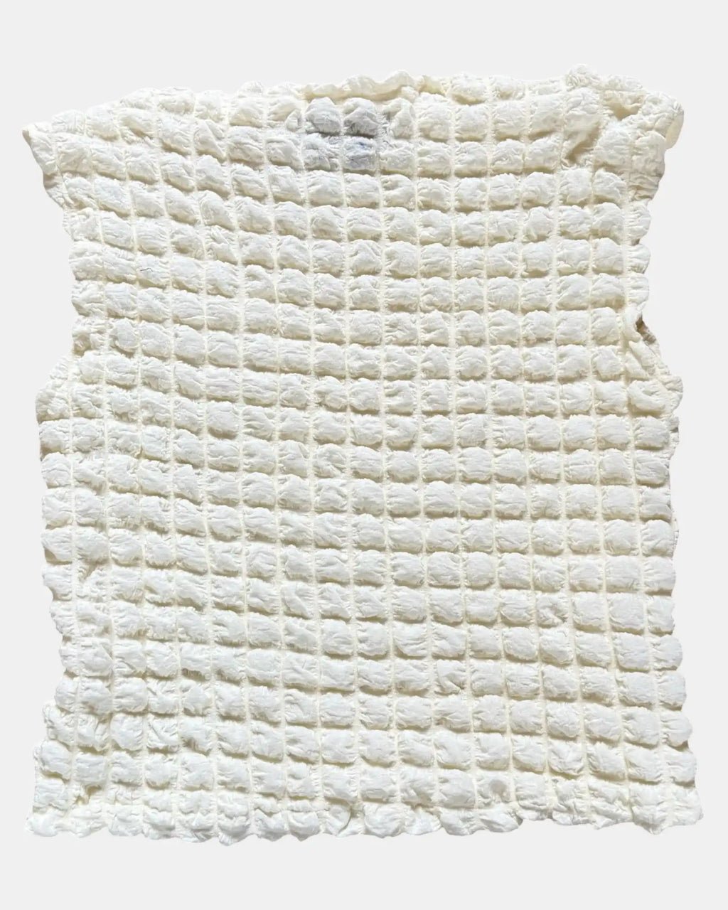 Cream Textured Square Style Top