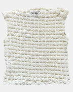 Cream Textured Square Style Top