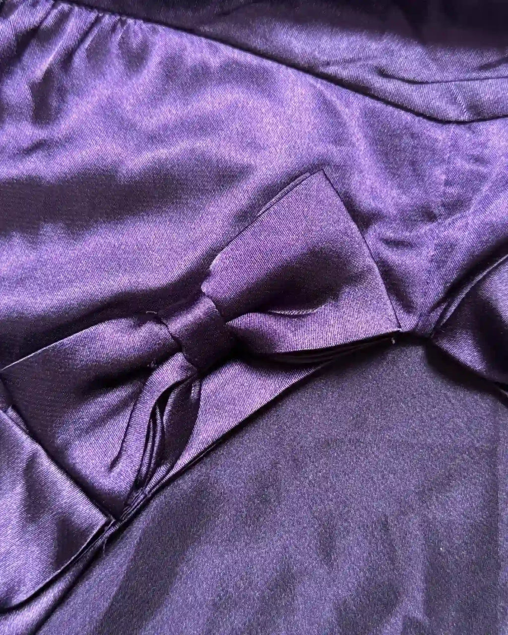 Purple Tie Up Top with Bow Details