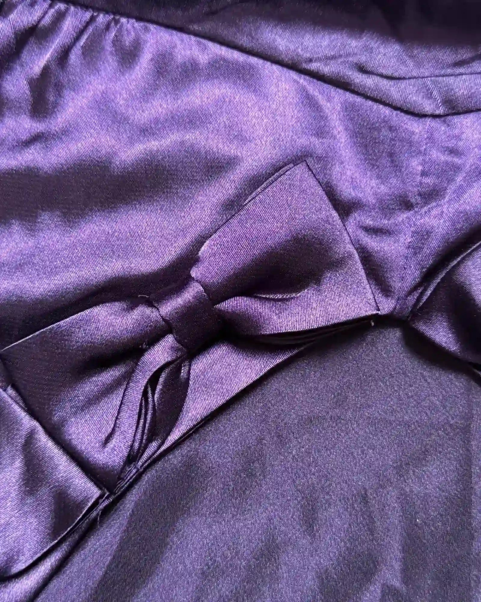 Purple Tie Up Top with Bow Details