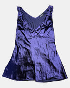 Purple Tie Up Top with Bow Details