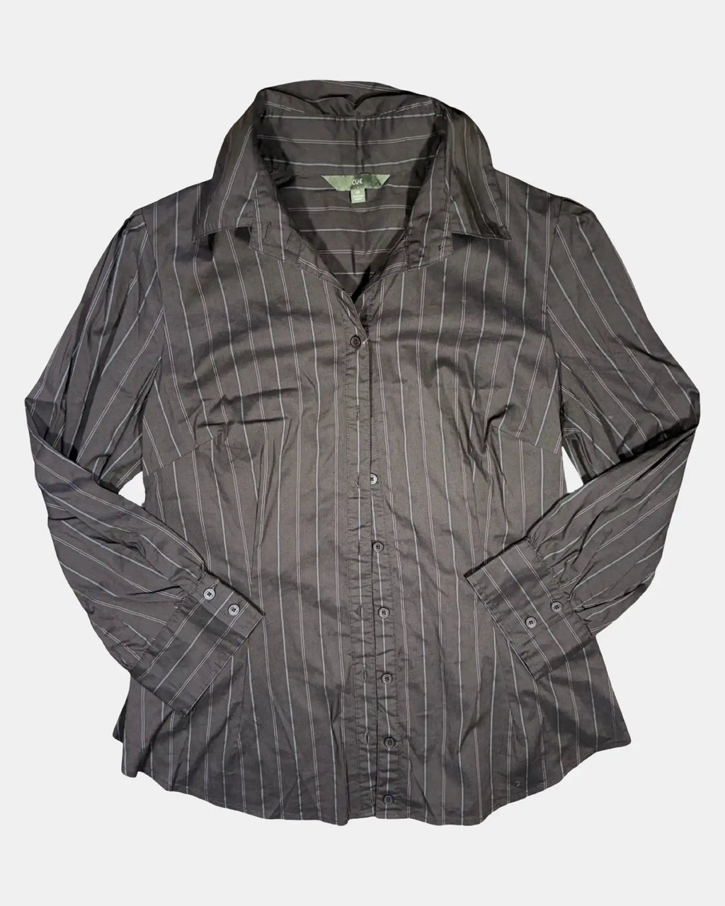 Brown Striped Fitted Top