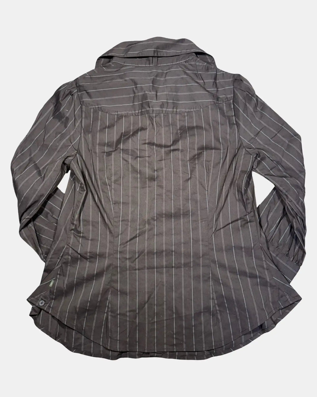 Brown Striped Fitted Top