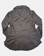 Brown Striped Fitted Top