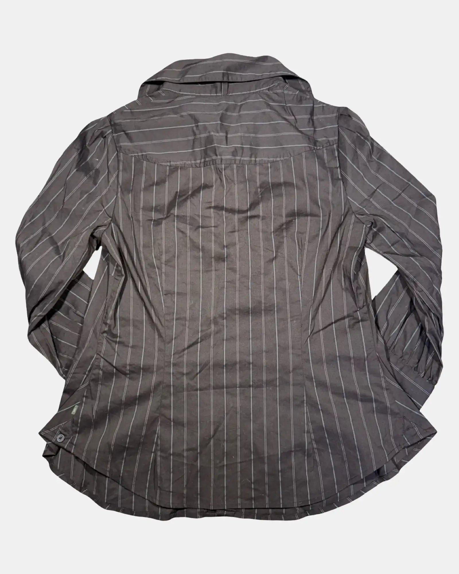 Brown Striped Fitted Top