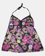 Brown and Colourful Halter Neck Top