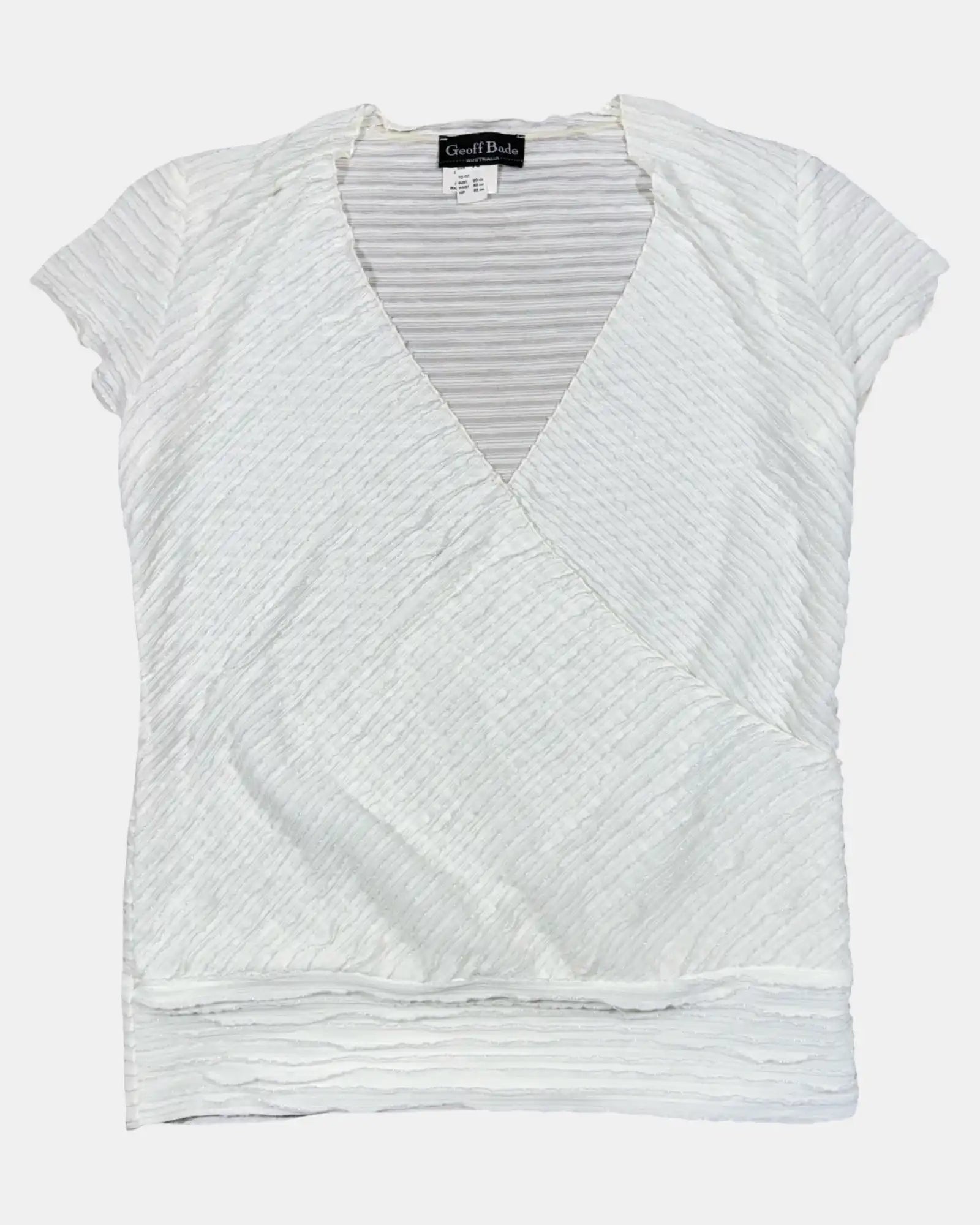 White Mesh Ruffle Wrap Top