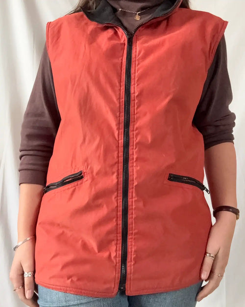 Orange Vest with Black Trim