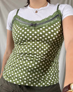 Green Polka Dot Cami Top