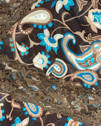 Brown and Blue Whimsical Flowy Top