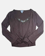 Brown Layered Cami Top
