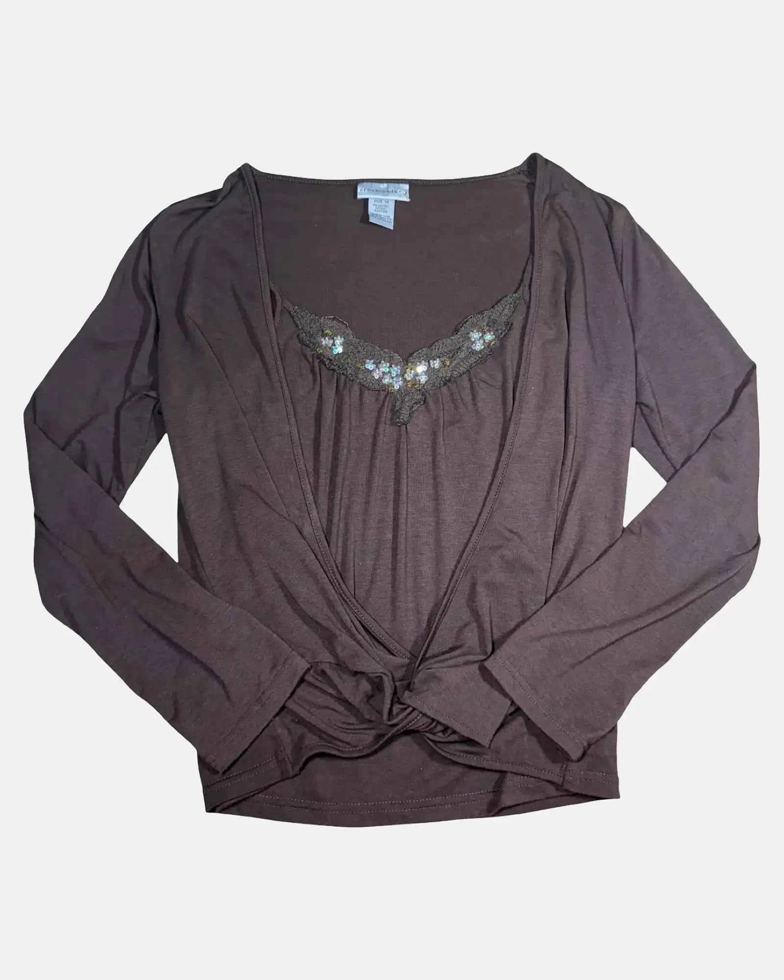 Brown Layered Cami Top