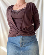 Brown Layered Cami Top