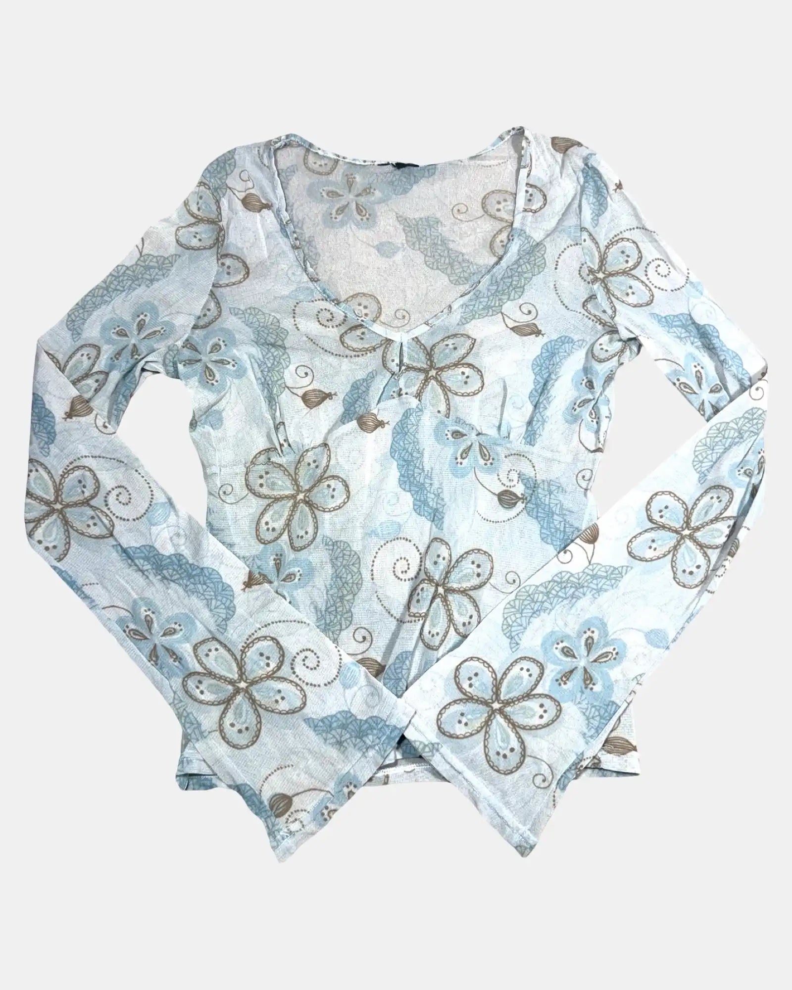 Blue Mesh Fairy Core Top