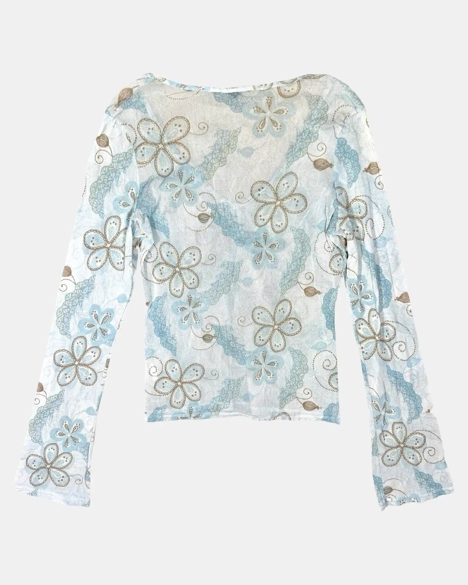 Blue Mesh Fairy Core Top