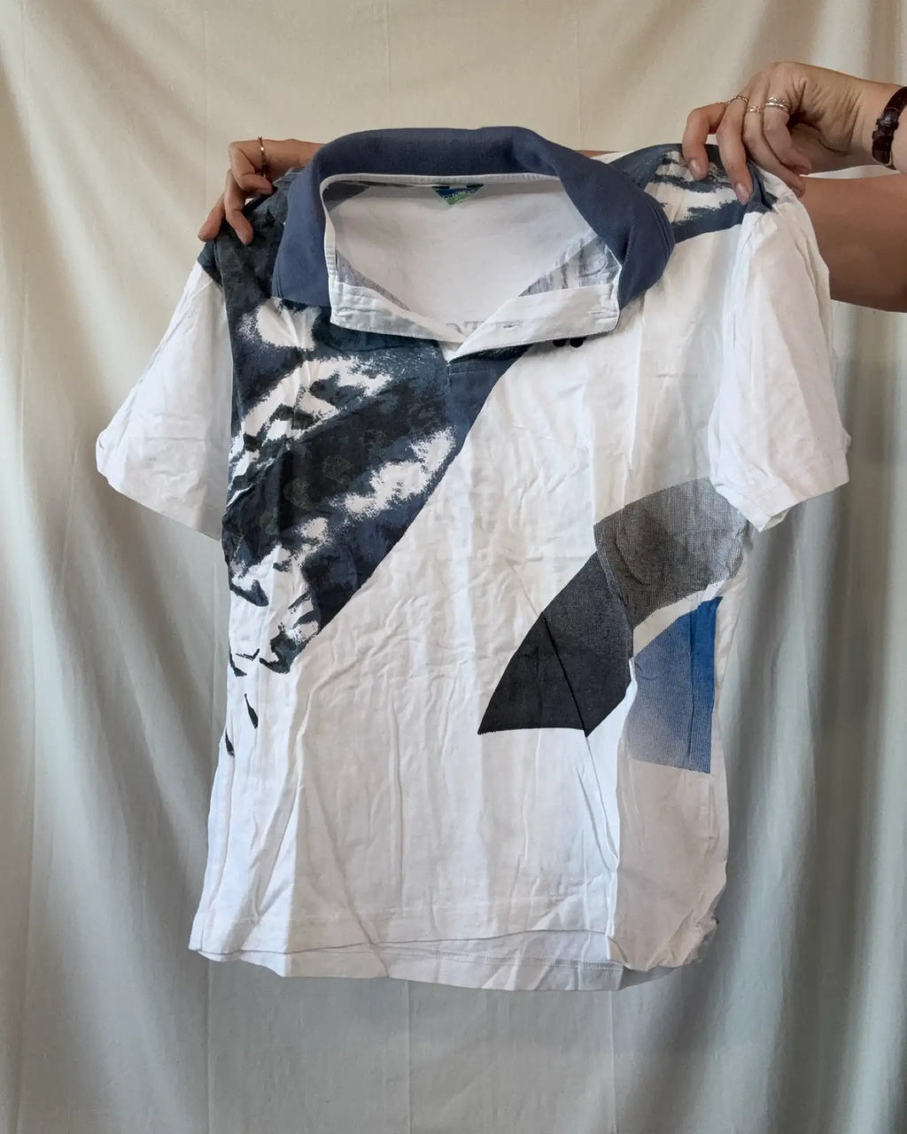 Yonex Blue and White Polo Top