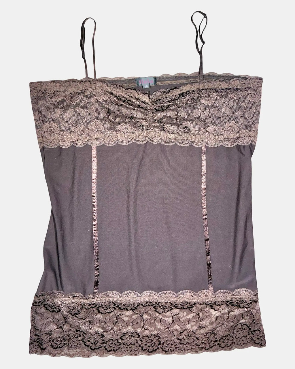 Brown Lacy Cami Top