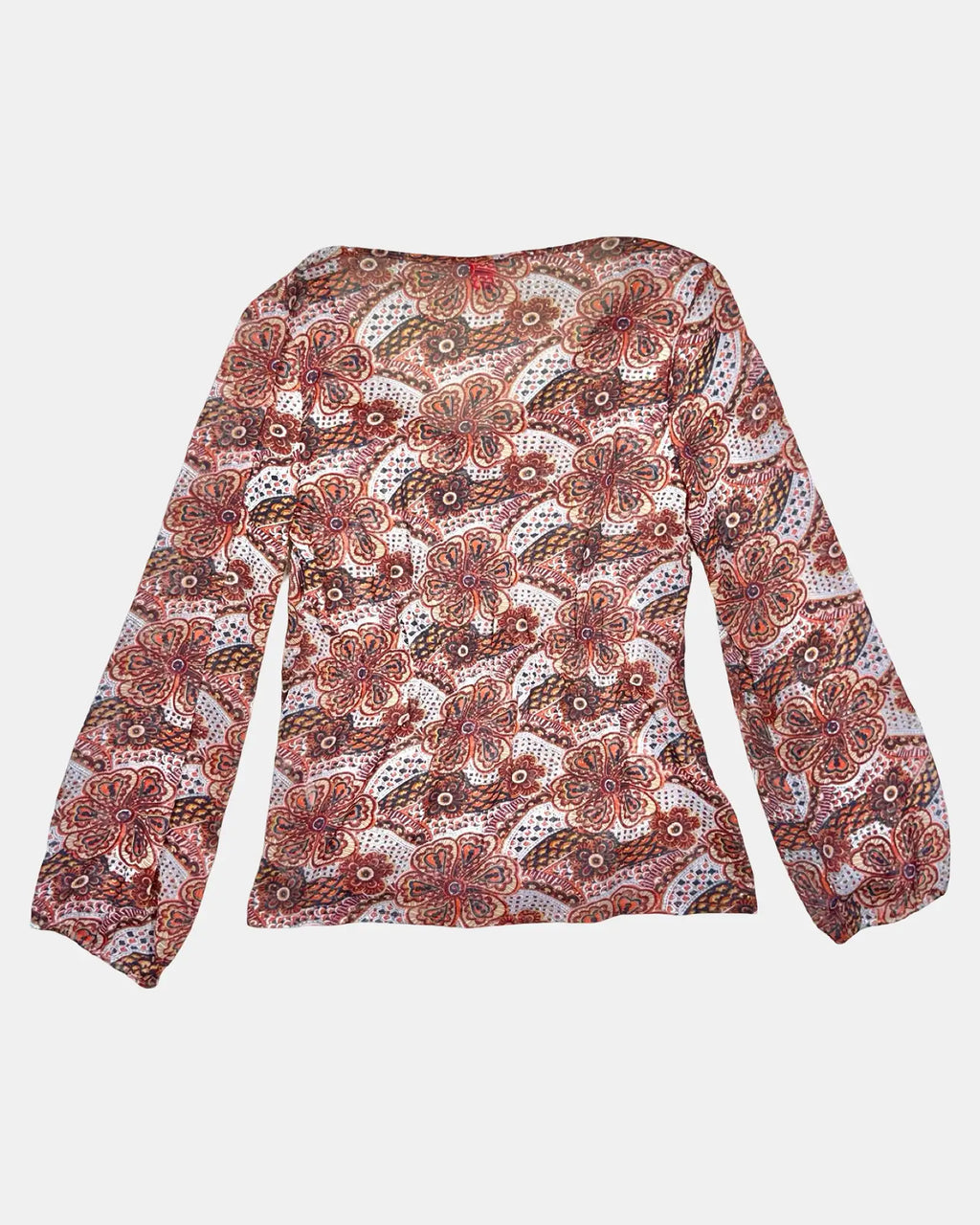 Colourful Paisley Mesh Top